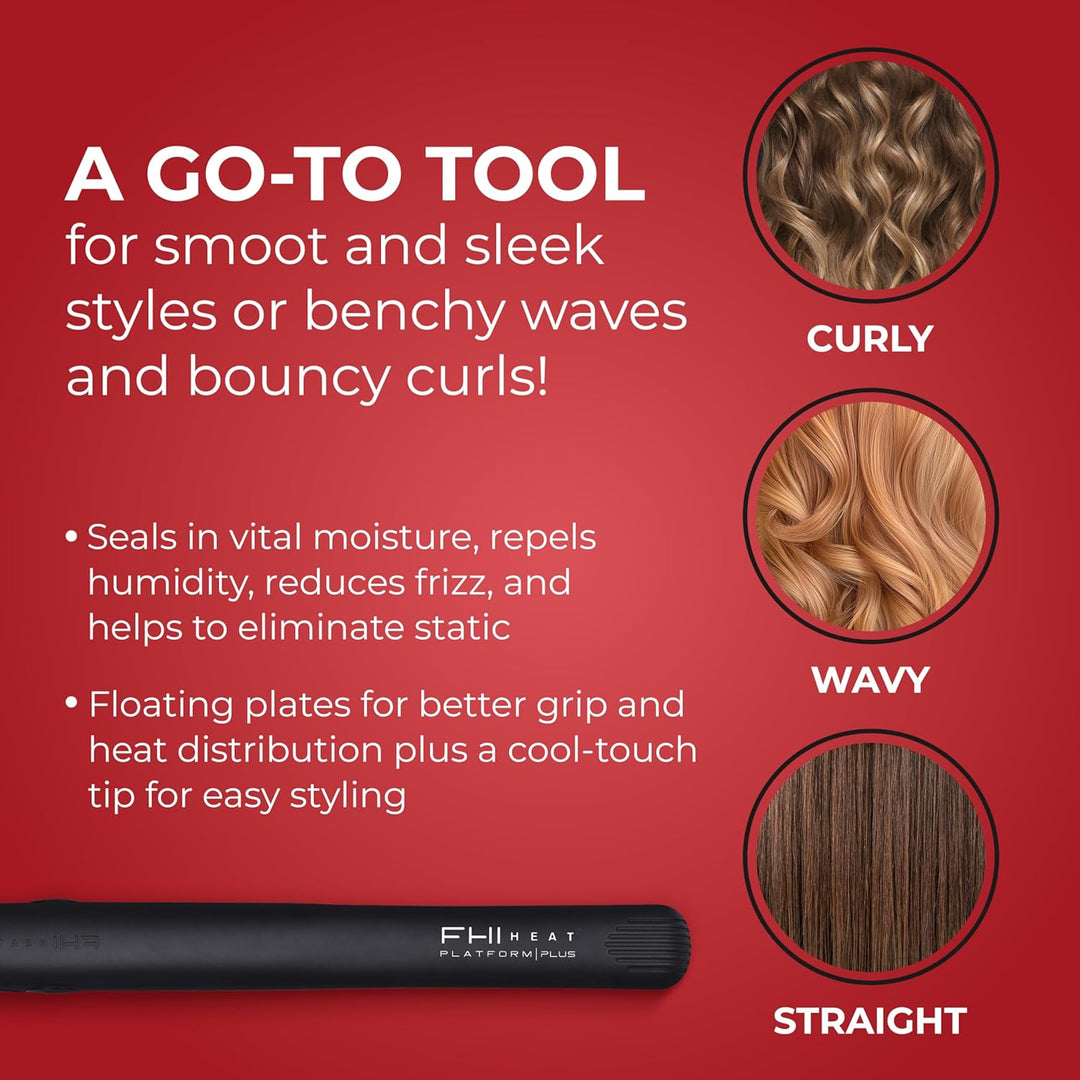 FHI Heat Platform Plus Curve Pro - Plancha de pelo de 1 pulgada \u2...