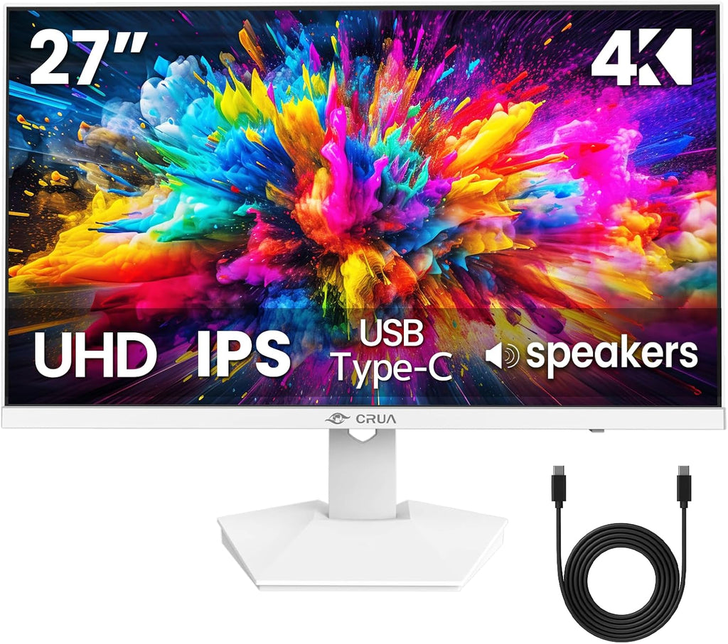CRUA - Monitor de computadora IPS 4K UHD 60Hz de 27 pulgadas, tipo...
