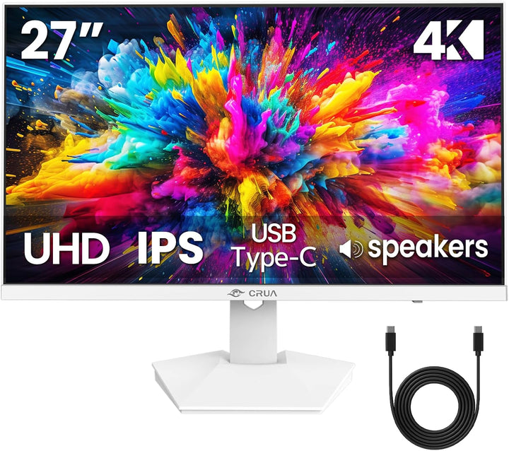 CRUA - Monitor de computadora IPS 4K UHD 60Hz de 27 pulgadas, tipo...