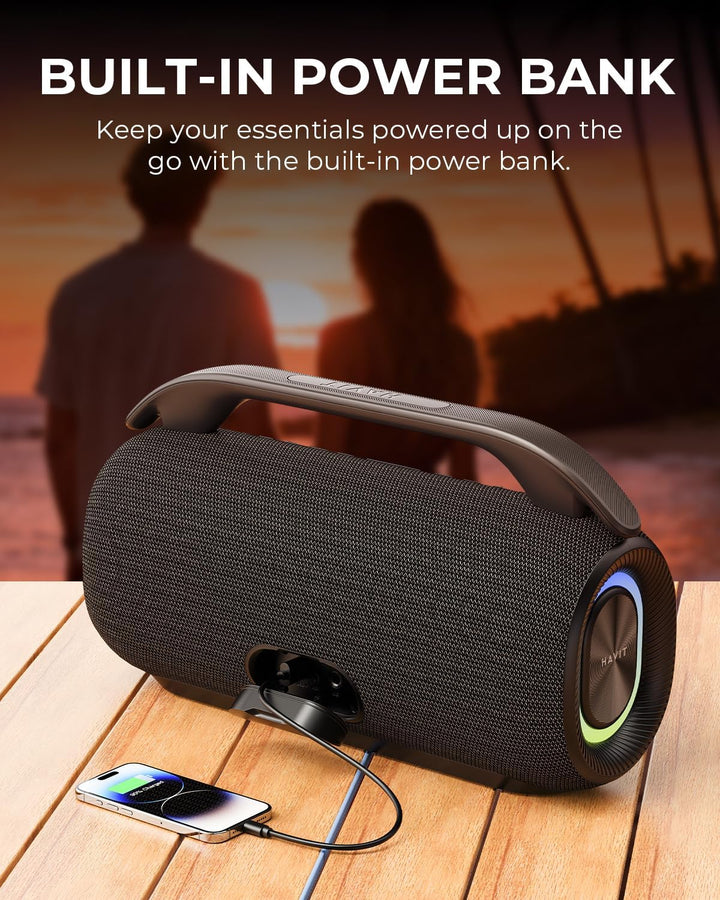 havit Altavoz Bluetooth para exteriores, altavoces de pico de 120 W...