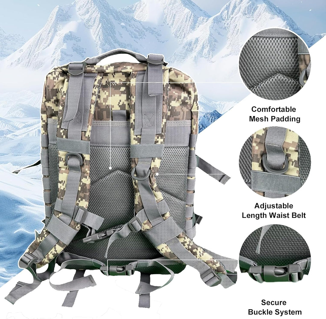 Oraynn Mochila táctica militar grande de 50L, mochila MOLLE del ejé...