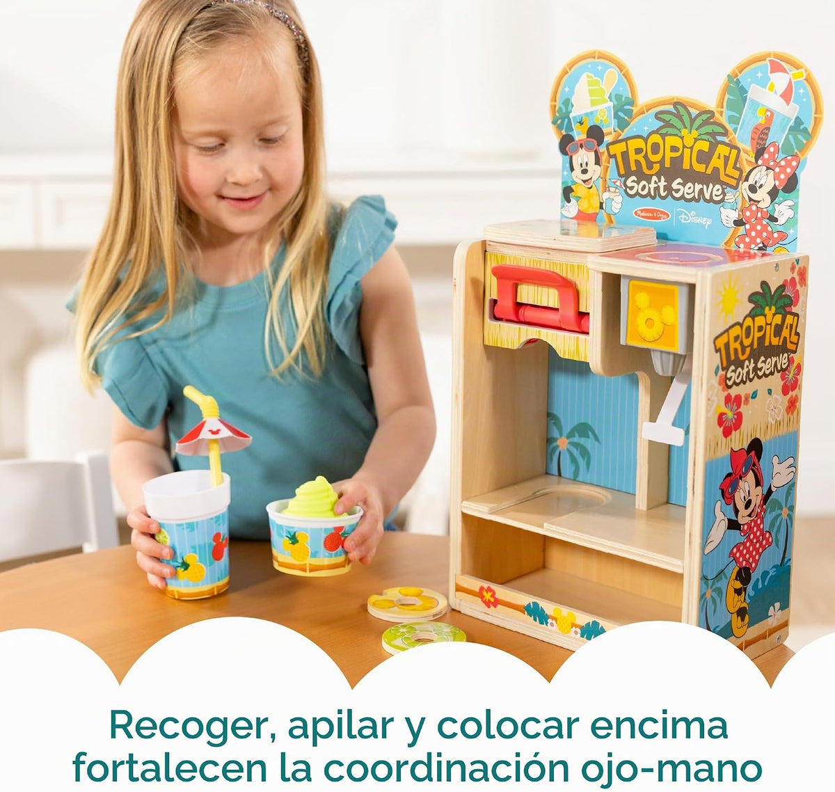 Melissa & Doug Disney Tropical Soft Serve Play Food Juguete de Cocina