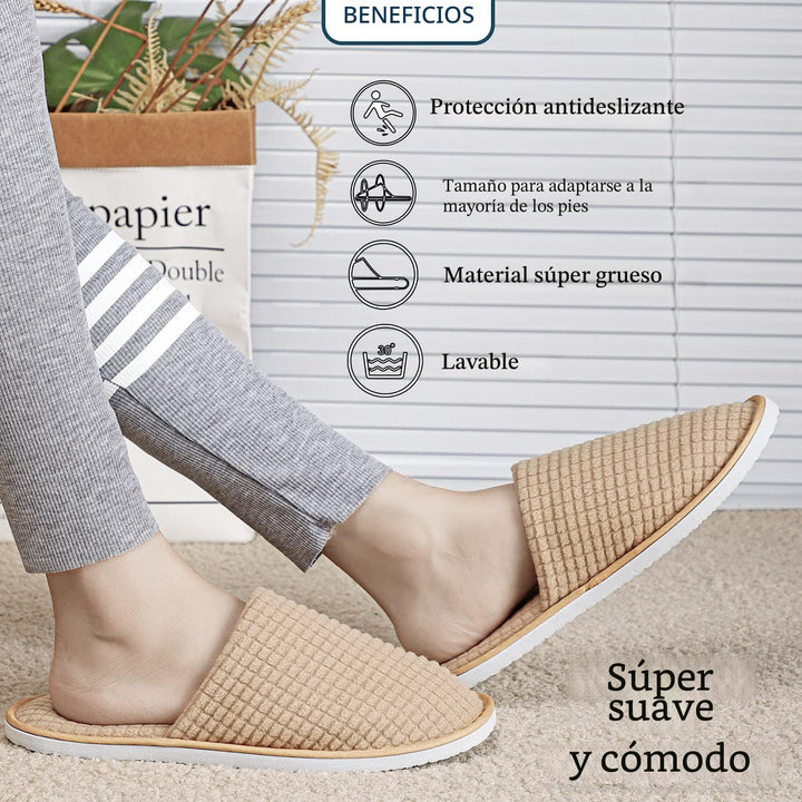 OSTADARRA 6-10 pares de zapatillas de spa, zapatillas desechables a...