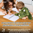 Brease Animal de peluche con peso, dinosaurio verde de 25 pulgadas, 5 libras, felpa pesada