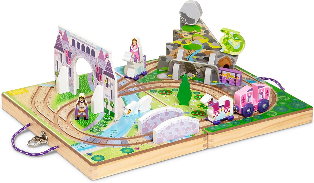 Melissa &amp; Doug 19 piezas de madera para llevar a lo largo de la...