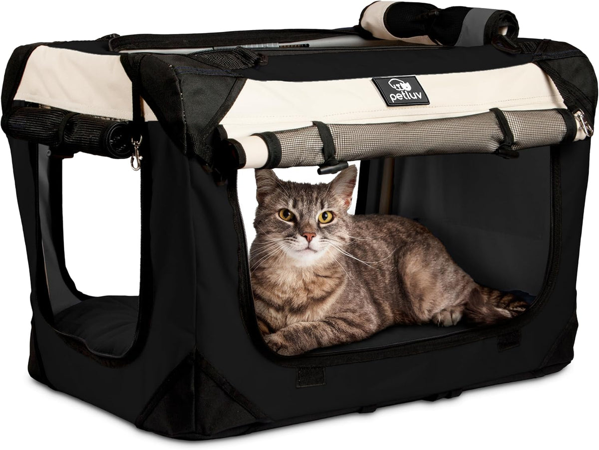 Transportador de mascotas para gatos y perros, se adapta cómodamente a 2
