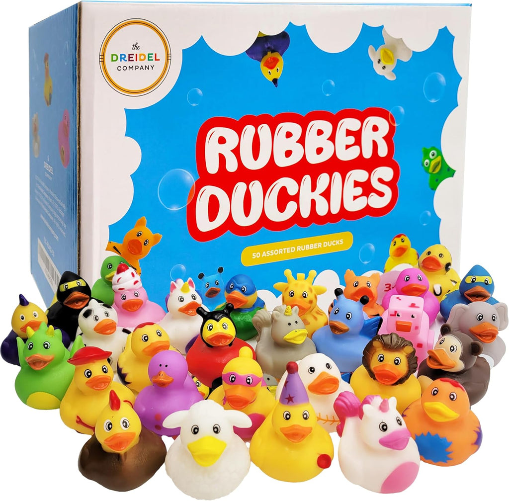 Surtido de 50 patos de goma para niños, regalos de cumpleaños de baño, baby showers, incentivos para el aula, actividades de playa de verano y piscina, 2 pulgadas (paquete de 50)