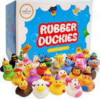 Surtido de 50 patos de goma para niños, regalos de cumpleaños de baño, baby showers, incentivos para el aula, actividades de playa de verano y piscina, 2 pulgadas (paquete de 50)