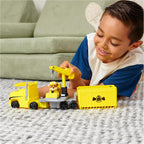PAW Patrol, Camiones transformables de Rubble de Big Truck Pup con figura de acción coleccionable, juguetes para niños mayores de 3 años