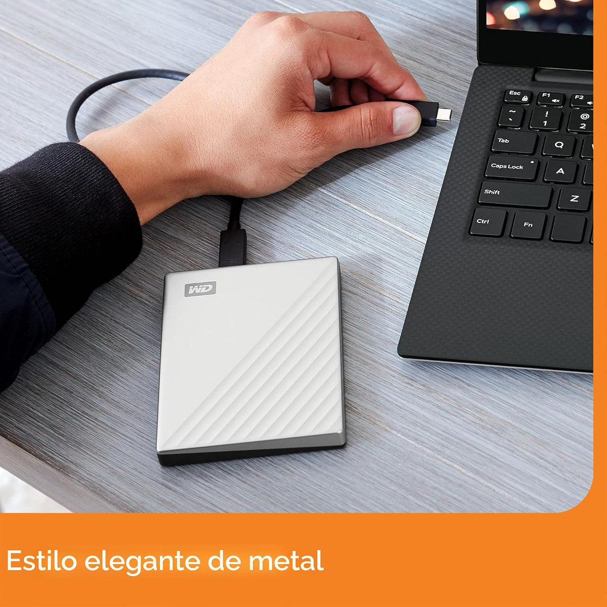 WD 5TB My Passport Ultra para Mac Silver, Disco duro externo portát...