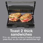 Proctor Silex Panini Press - Parrilla para sándwiches y parrilla eléctrica