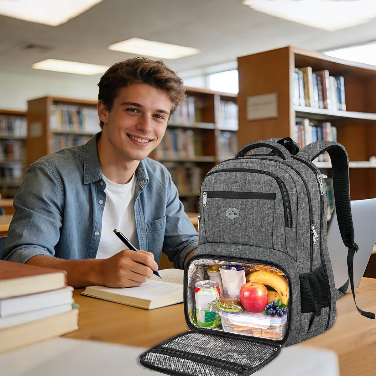 MATEIN Mochila de trabajo para hombres, mochila grande antirrobo co...