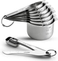 Spring Chef Juego de 14 tazas y cucharas medidoras de acero inoxidable