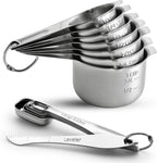 Spring Chef Juego de 14 tazas y cucharas medidoras de acero inoxidable