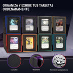 TiMOVO Caja de Deck MTG Commander para YuGiOh TCG CCG Magic Cards, negra+púrpura