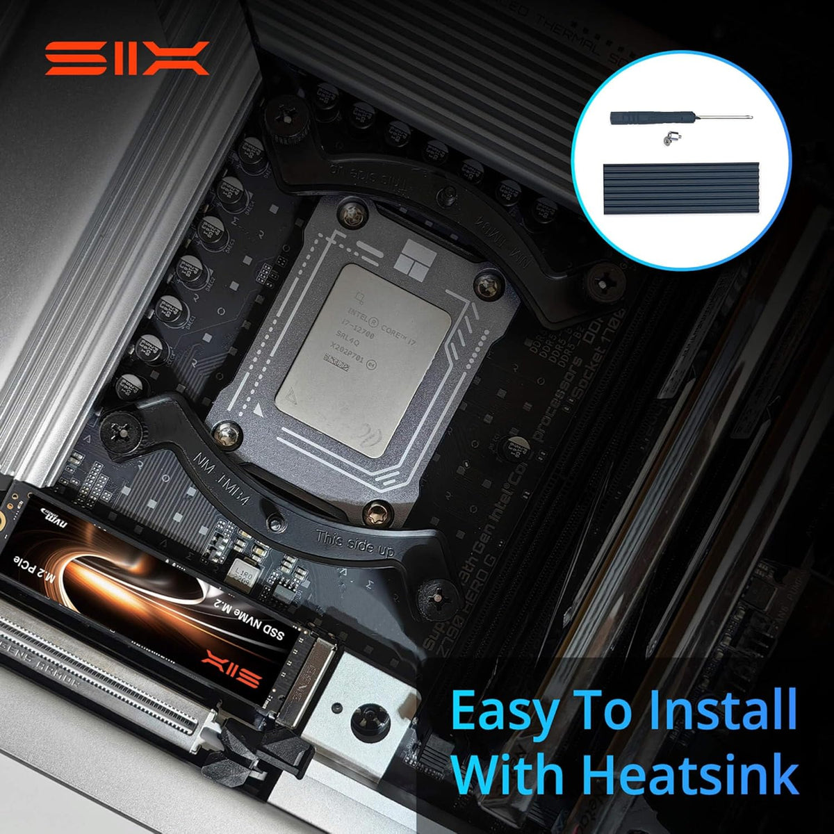 SIX NVME M.2 SSD PCIe 4.0-512GB m.2 2280 ssd, lectura hasta 7100 MB...
