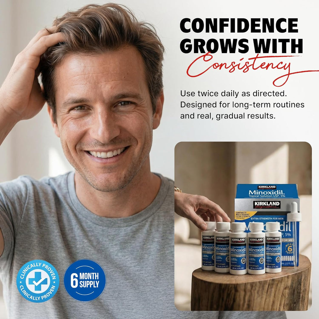 Minoxidil para hombres Paquete Líquido, Tratamiento de crecimiento...