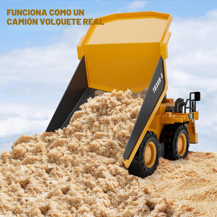 KIDMARKT Camión volquete RC de juguete para niños | Vehículo de con...