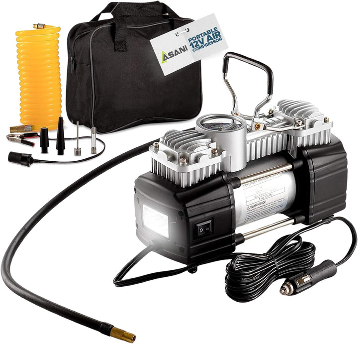 Compresor de Aire Asani de 12V - Bomba de Neumáticos Portátil y Com...