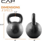 CAP Kettlebell de hierro fundido simples y sets, mango ancho, base plana