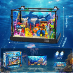 HOGOKIDS Juguete Acuario de Tiburones para Armar con Animales Móviles y Luz para Niños