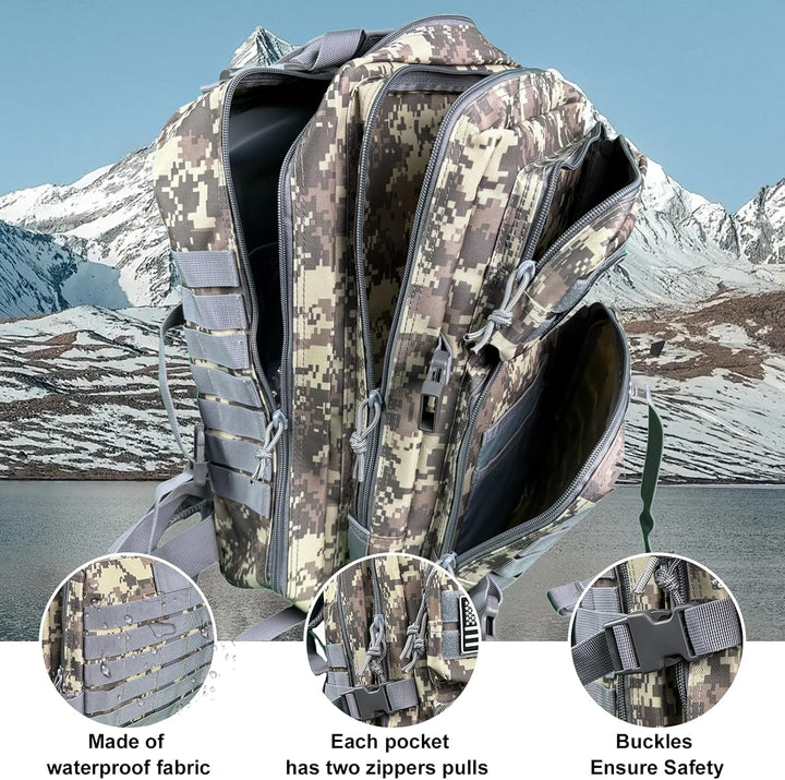 Oraynn Mochila táctica militar grande de 50L, mochila MOLLE del ejé...