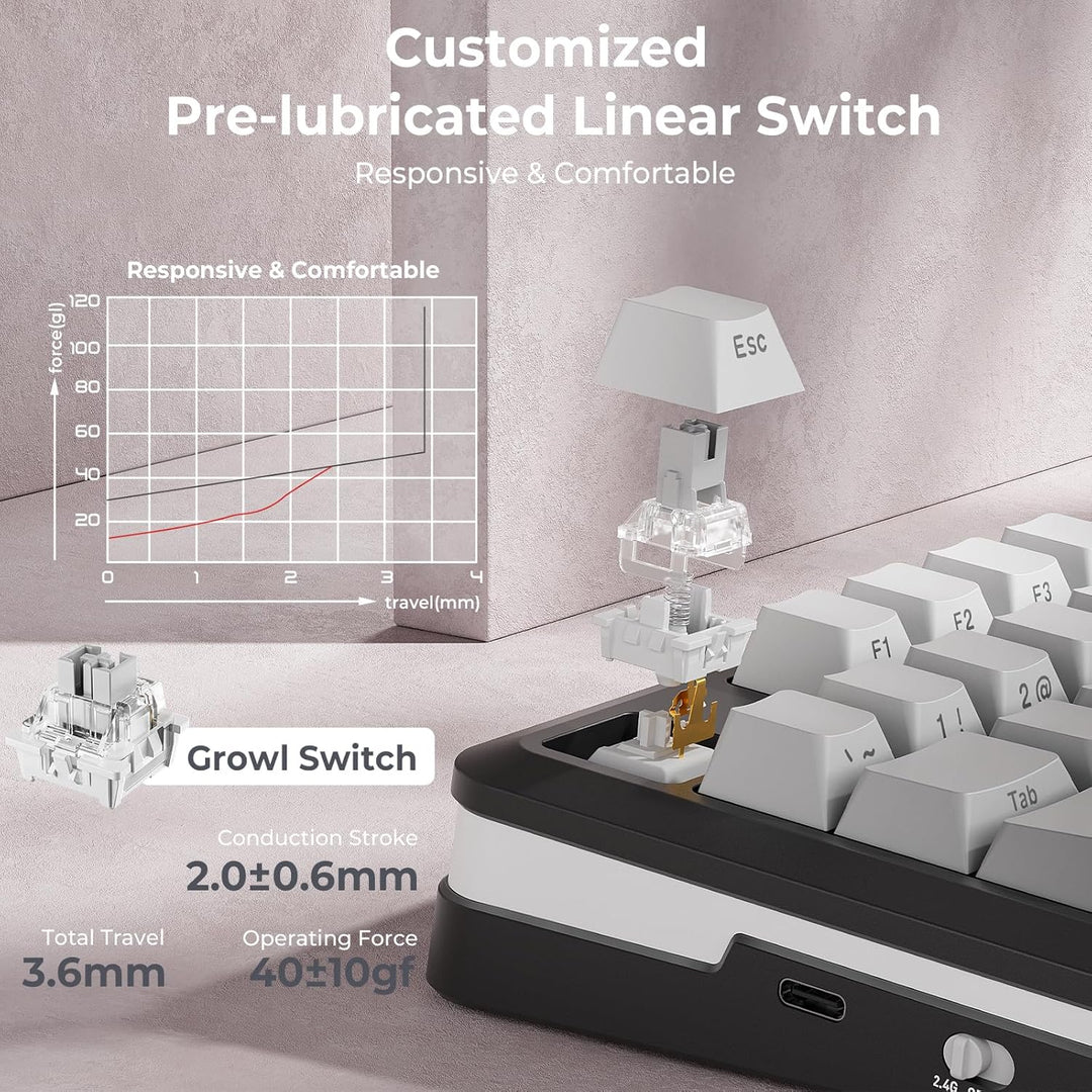 Redragon K681SP Teclado mecánico inalámbrico, teclado RGB para jueg...