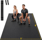 Alfombrilla de ejercicio grande, 7'x5'/6'x4'/8'x5', 0.236 in de grosor