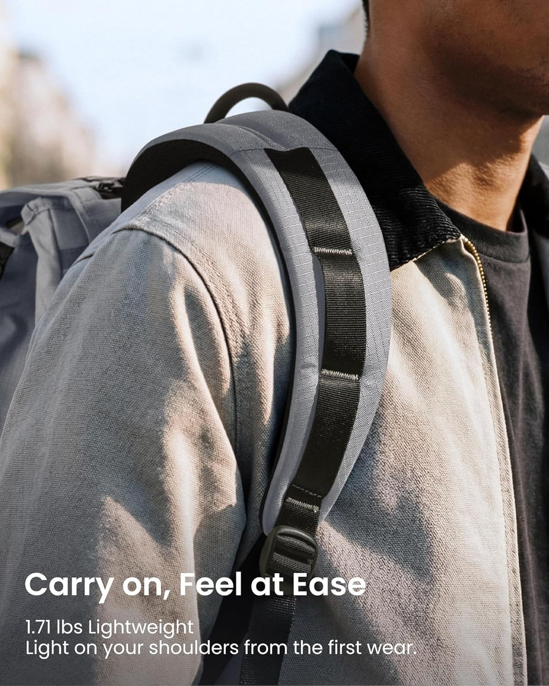 tomtoc Mochila para laptop con solapa, ligera, resistente al agua,...