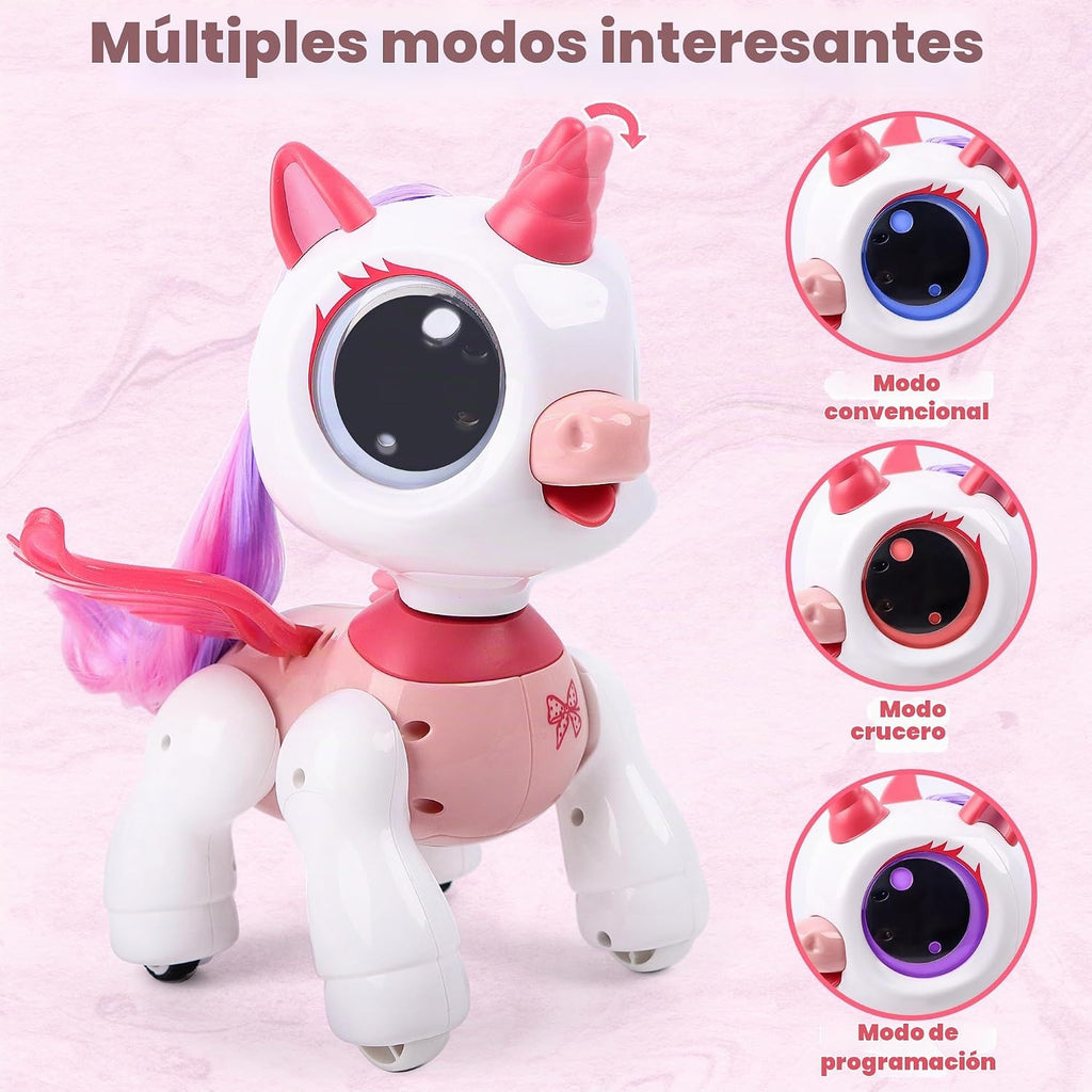 Control Remoto Unicornio para Niñas - Juguete Electrónico de Mascotas Pegaso Rosa