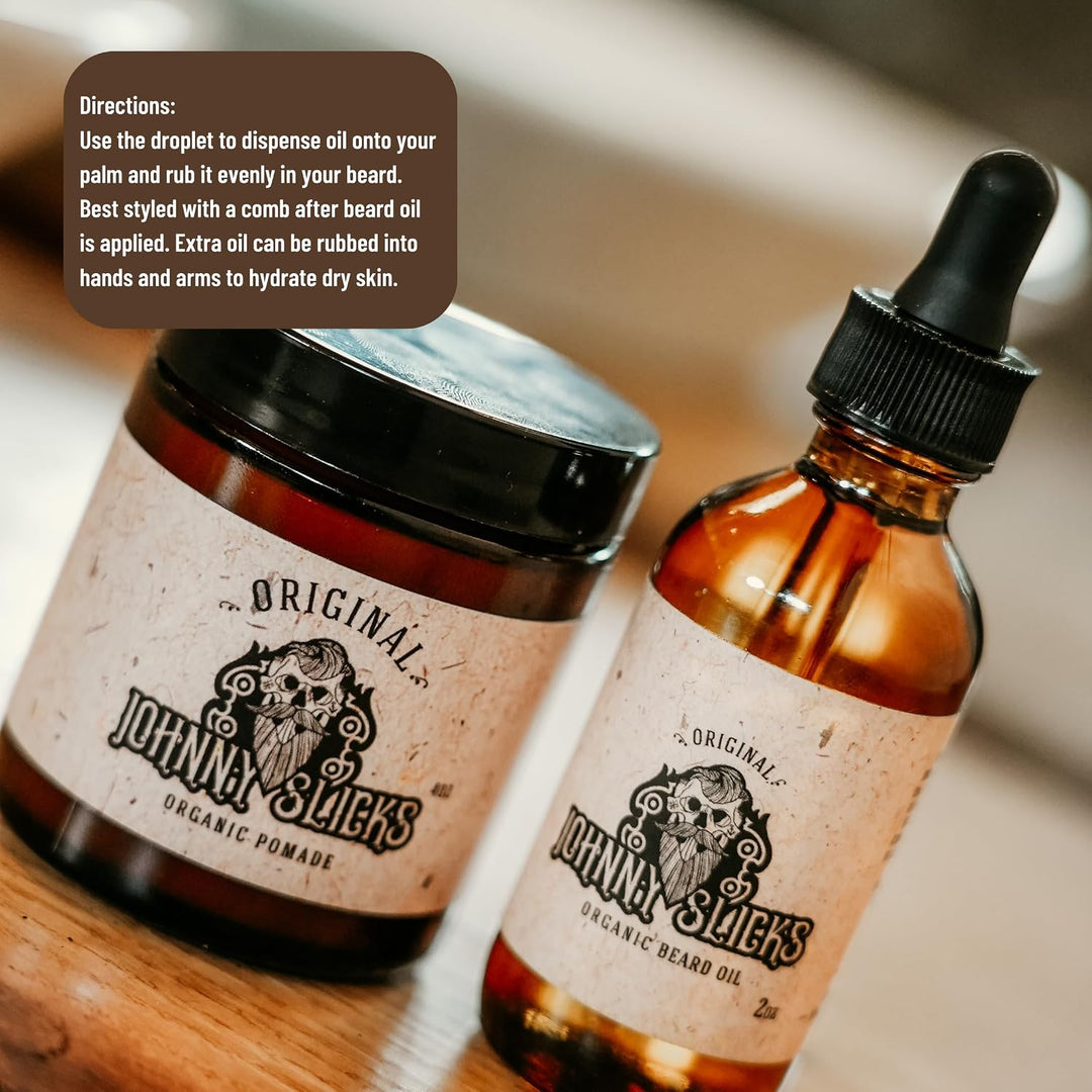Johnny Slicks Aceite orgánico para barba | Hidrata, suaviza, promue...