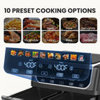 OLIXIS Dual Air Fryers con 2 Baskets 9.5 Quarts Large Airfryer 10-en-1
