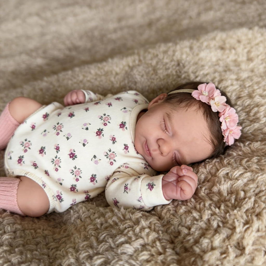 Zero Pam Muñecas Reborn Baby Girl de 18 pulgadas realistas que se ven, Retro