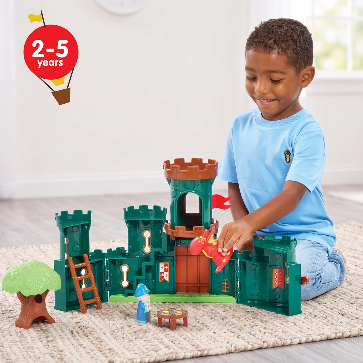 HappyLand Juego de castillo mágico – Juguete plegable de castillo para