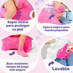 JITTERYGIT Bebé tiburón Saltarín - Muñeco de peluche musical para niños y niños pequeños - Mamá tiburón (Rosa)