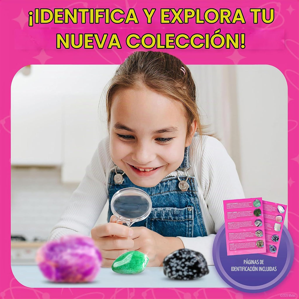 Barbie Rock Collection Box con 200 Rocks, Minerals, Crystals, y Geode