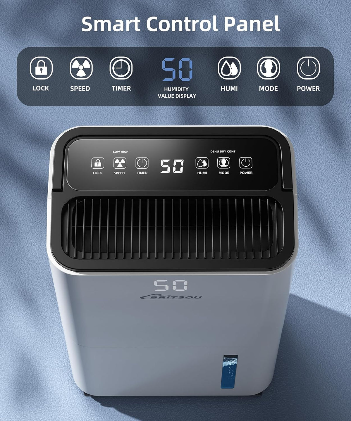 Deshumidificador 34 para sótano y dormitorio, cubre 3500 pies cuadrados con manguera de drenaje, funcionamiento inteligente con 3 modos, ideal para el hogar, baño, garaje.