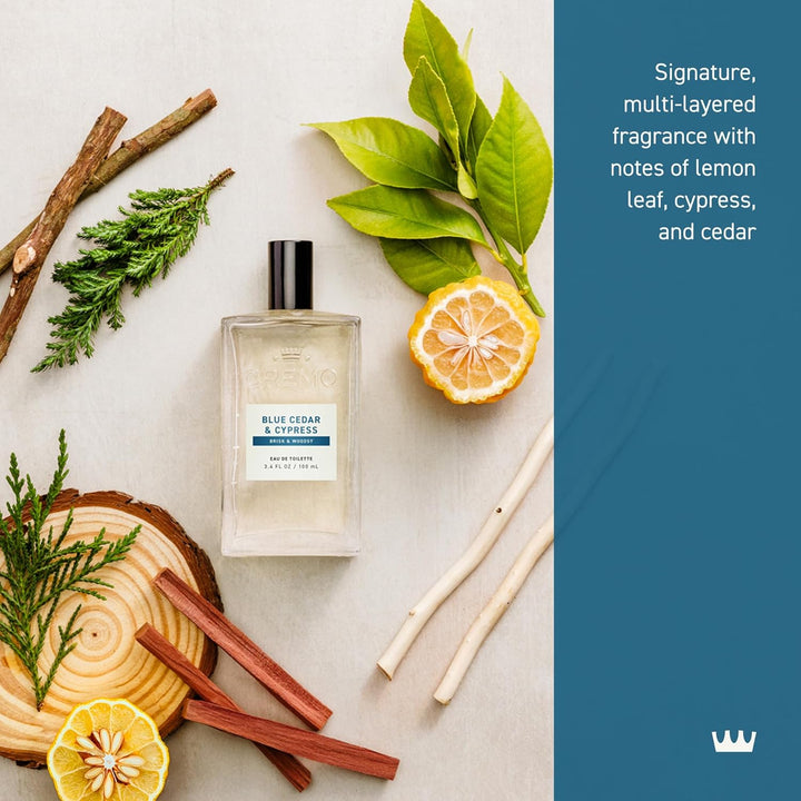 Cremo Cologne For Men - Spray de colonia para hombre de cedro azul...