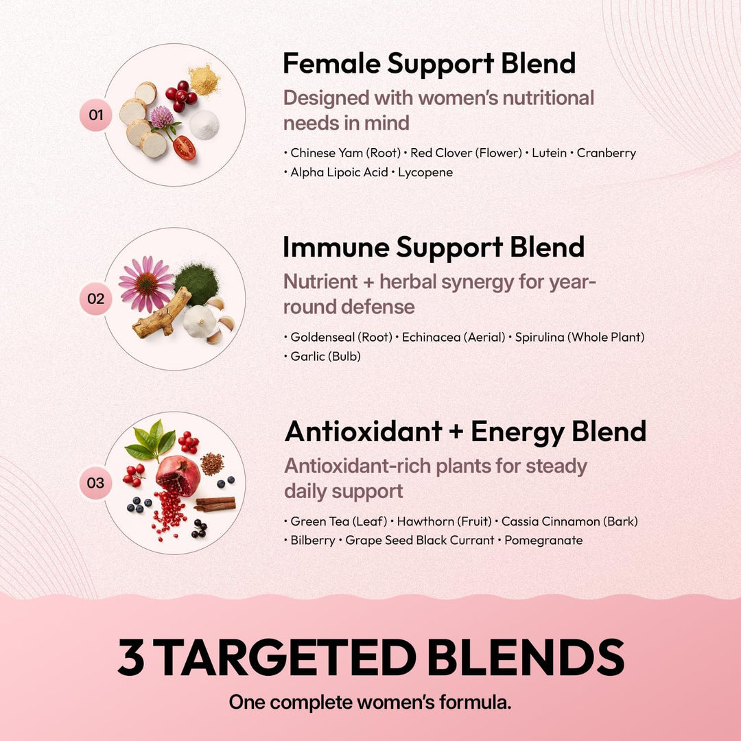 Multivitamínico diario para mujer, complejo B de alta potencia, vit...