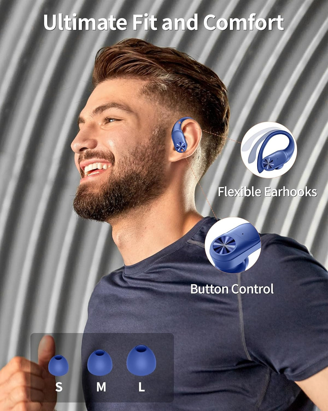 PocBuds Auriculares Bluetooth inalámbricos 80 horas de reproducción...