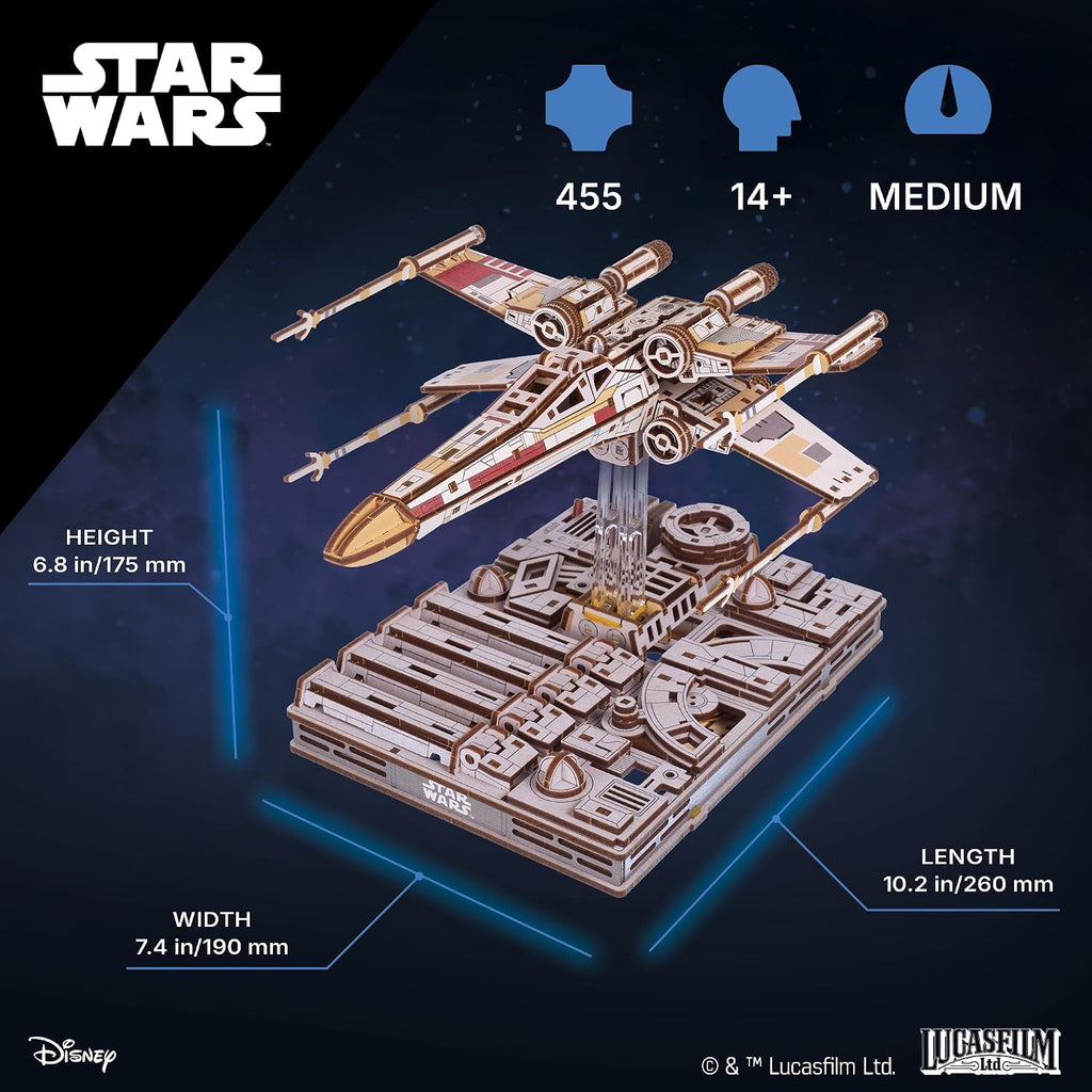UGEARS Star Wars ™ Luke Skywalker's X-Wing Starfighter™ Rompecabezas 3D de
