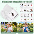 Kit de atrapador de insectos de madera para niños de más de 3 años, kit de captura de insectos y explorador al aire libre | jaula de insectos de madera, segura, red de mariposa extensible, bolsa