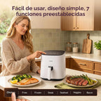 Cosori Air Fryer Pro LE 5 Qt, Cerámica libre de PFAS, 9 en 1, 20 Forros, Blanco