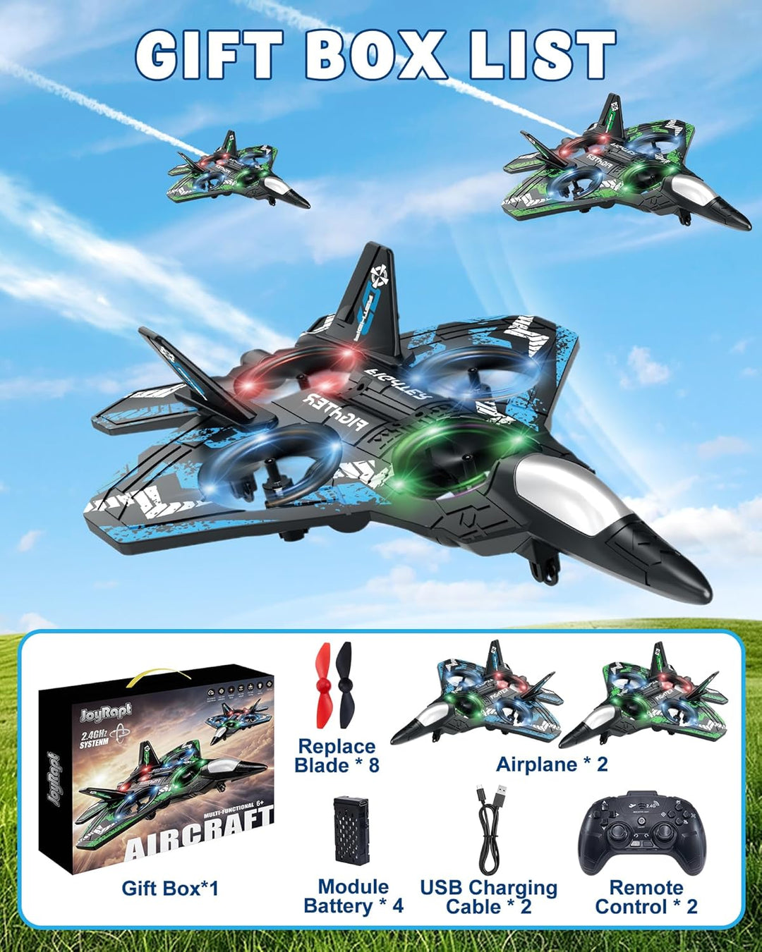 Drones para niños con forma de avión a control remoto, avión de con...