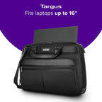 Targus Mobile Elite - Bolsa para portátil de 15.4 pulgadas, compatible con controles de seguridad, tipo topload, negra (TBT045US)