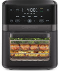 Chefman Freidora de aire 6 en 1, XL de 14 cuartos de galón multifuncional con controles de pantalla táctil, asador, deshidratador de alimentos, horno de convección, funciones para hornear, asar y