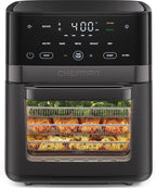 Chefman Freidora de aire 6 en 1, XL de 14 cuartos de galón multifuncional con controles de pantalla táctil, asador, deshidratador de alimentos, horno de convección, funciones para hornear, asar y