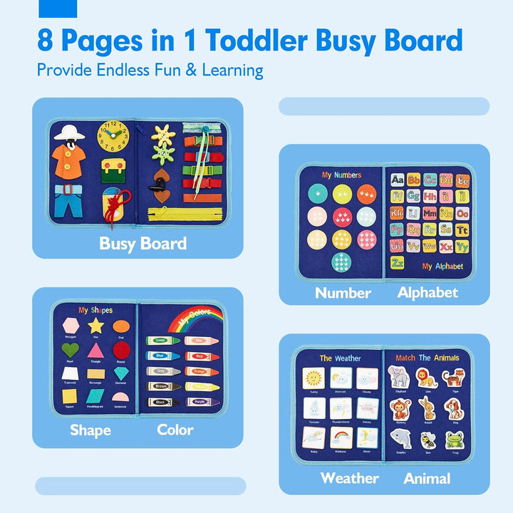 hahaland Panel Sensorial para Niños Pequeños - Juguetes Montessori...