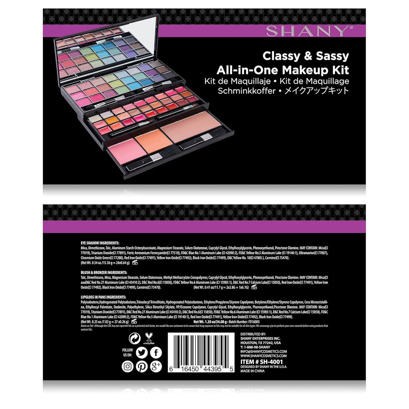 Shany Classy &amp; Sassy All-in-One Kit con Espejo, Aplicadores de...