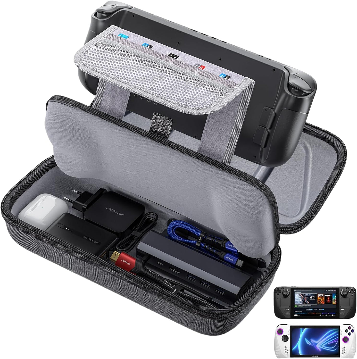 JSAUX Funda de transporte compatible con Steam Deck/ROG